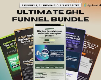 GoHighLevel Agency Toolkit(20K+ Value): 5 Sales Funnels, 3 Websites, Link-in-Bio Templates