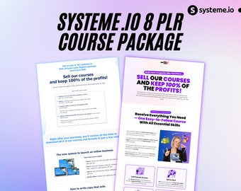 Systeme.io 8-in-1 PLR Course Bundle: Resell Rights, Sales Funnel (8-in-1 Access)