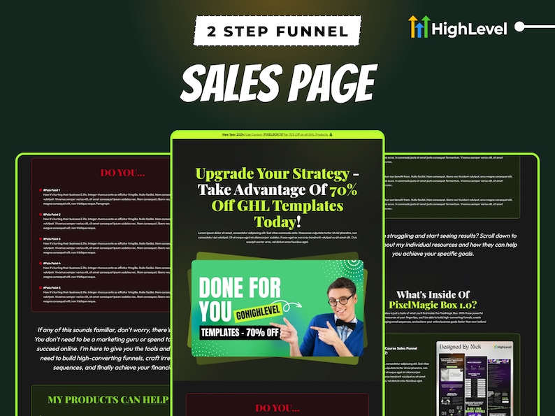GoHighLevel (GHL) PixelMagic Box Sales Funnel Mockup (2)