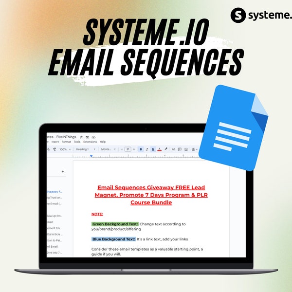 Systeme.io E-Mail-Muster und E-Mail-Poster mit PLR & MRR Rechten | Verkaufen Sie Ihren Bleimagneten, 8 PLR Kurs und niedrige Zugangebot mit Leichtigkeit