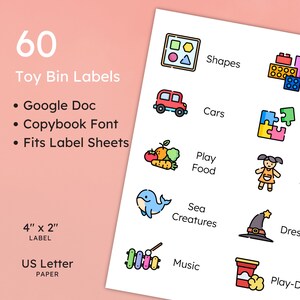 Toy Storage Labels Letter Printable - Toy Bin Organisation Editable Trofast (Montessori, Pre-K, Classroom, Playroom Organization)