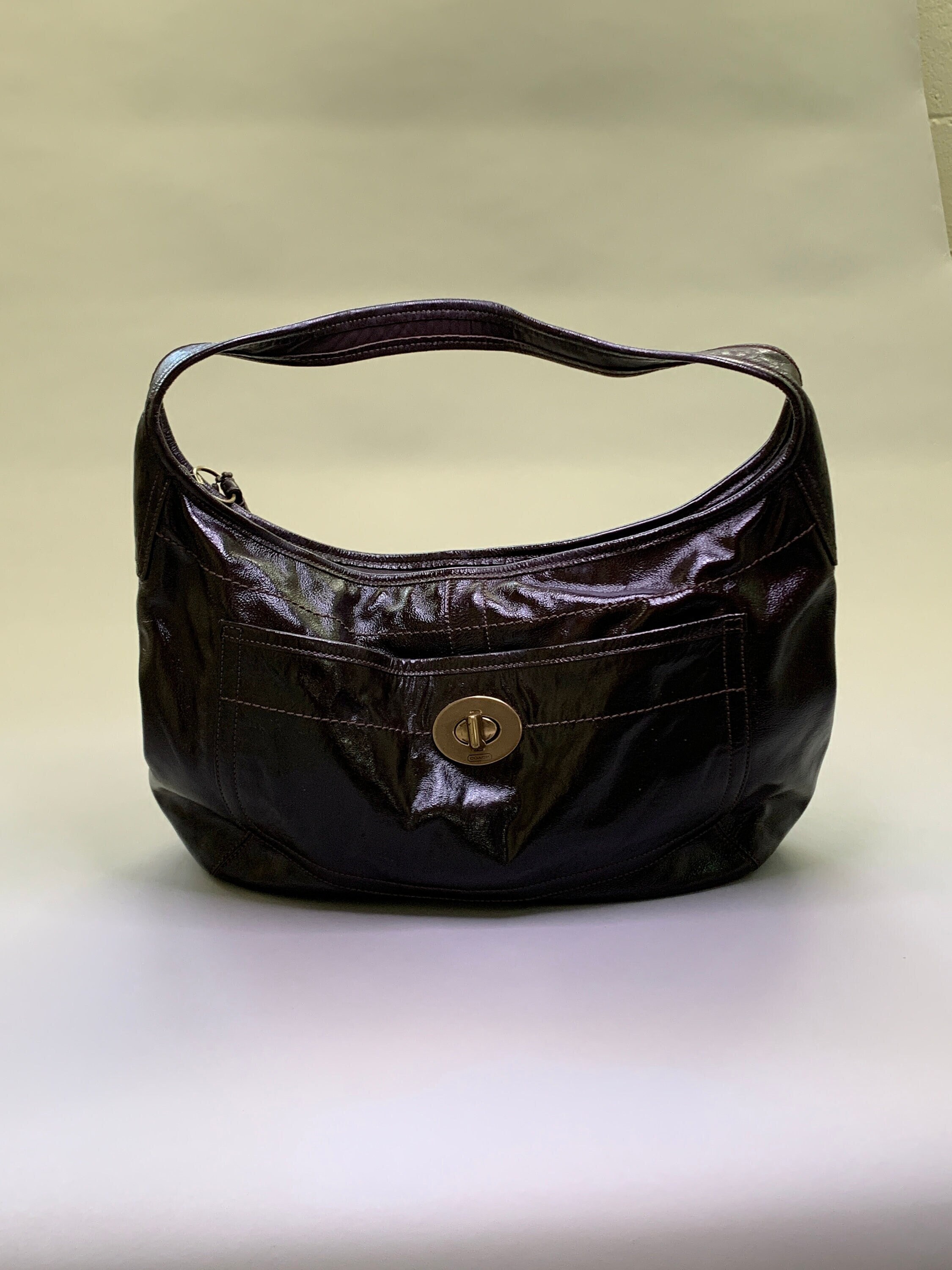 Vintage Coach Shoulder Bag Black Leather Legacy Ergo JBN-9047 Hobo