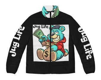 Men's 'Jug Life' Graphic Puffer Jacket