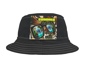 Vibrant Graphic Bucket Hat: Trendy Sun Protection - Made in USA