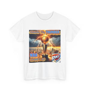 Camisetas unisex del campeonato de la NBA de los Oklahoma City Thunder. Ropa deportiva, camiseta de la NBA, regalo de baloncesto, artículos del equipo, ropa informal.