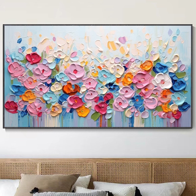 Stunning Textured Flowers For Wall Decor image