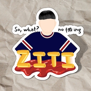 Funny Sopranos Sticker | &quot;No F&#39;ing Ziti?&quot; | Waterproof Vinyl Laptop Sticker | Tony Soprano Fan Gift Idea | Italian Sticker | Tumbler Decal