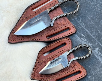 Cuchillo de acero forjado a mano, cuchillo de espiga completa, cuchillo de hoja fija, cuchillo personalizado, cuchillo vikingo, cuchillo brutal, regalo para él, regalo del Día del Padre