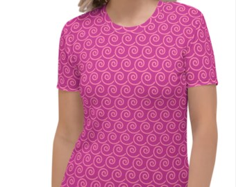 Pink Swirl Stretch Shirt