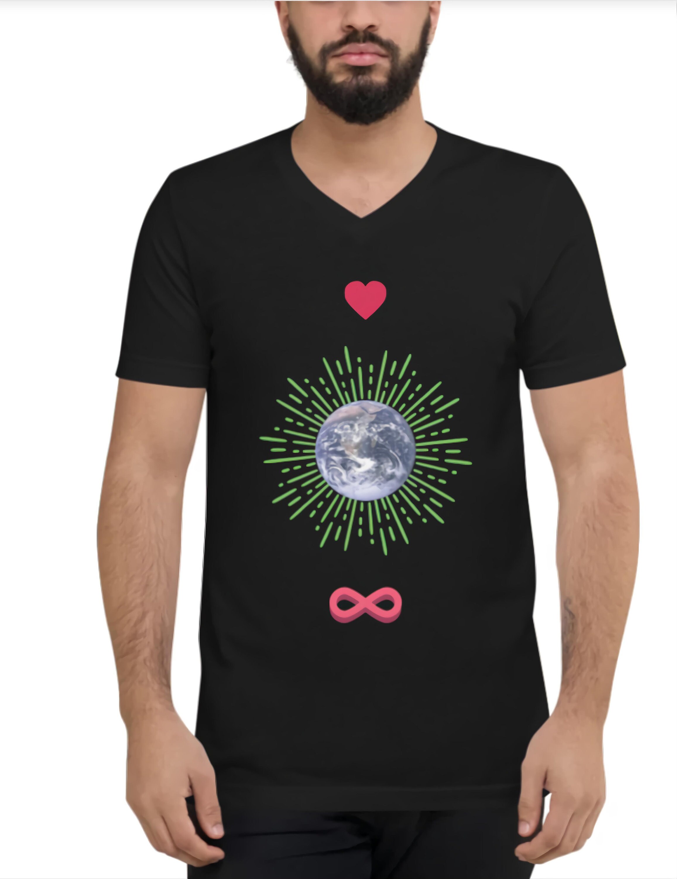 Love Earth Unisex V-neck T - Etsy