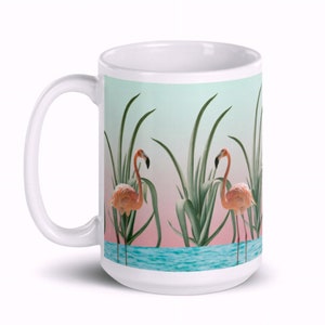 Wading Flamingos 15 Oz Mug