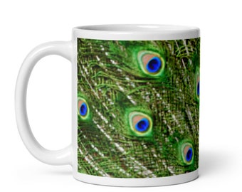 Peacock Feathers Mug