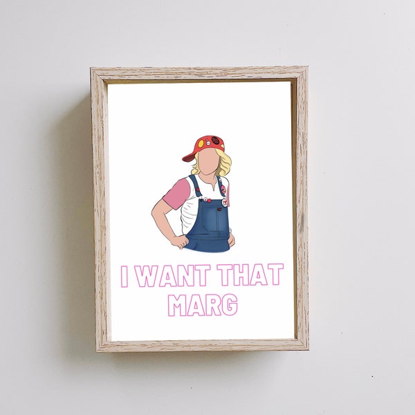 Parks and Rec Poster, Leslie Knope “I Want That Marg” Quote Poster, Home Bar Decor, Kitchen Decor, Digital Download