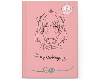 Spy Family inspired notebook, Anya Forger character journal, Anime book