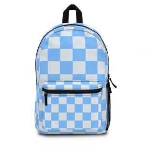 Blue Checkered Backpack