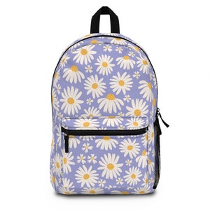 Purple Daisy Floral Backpack