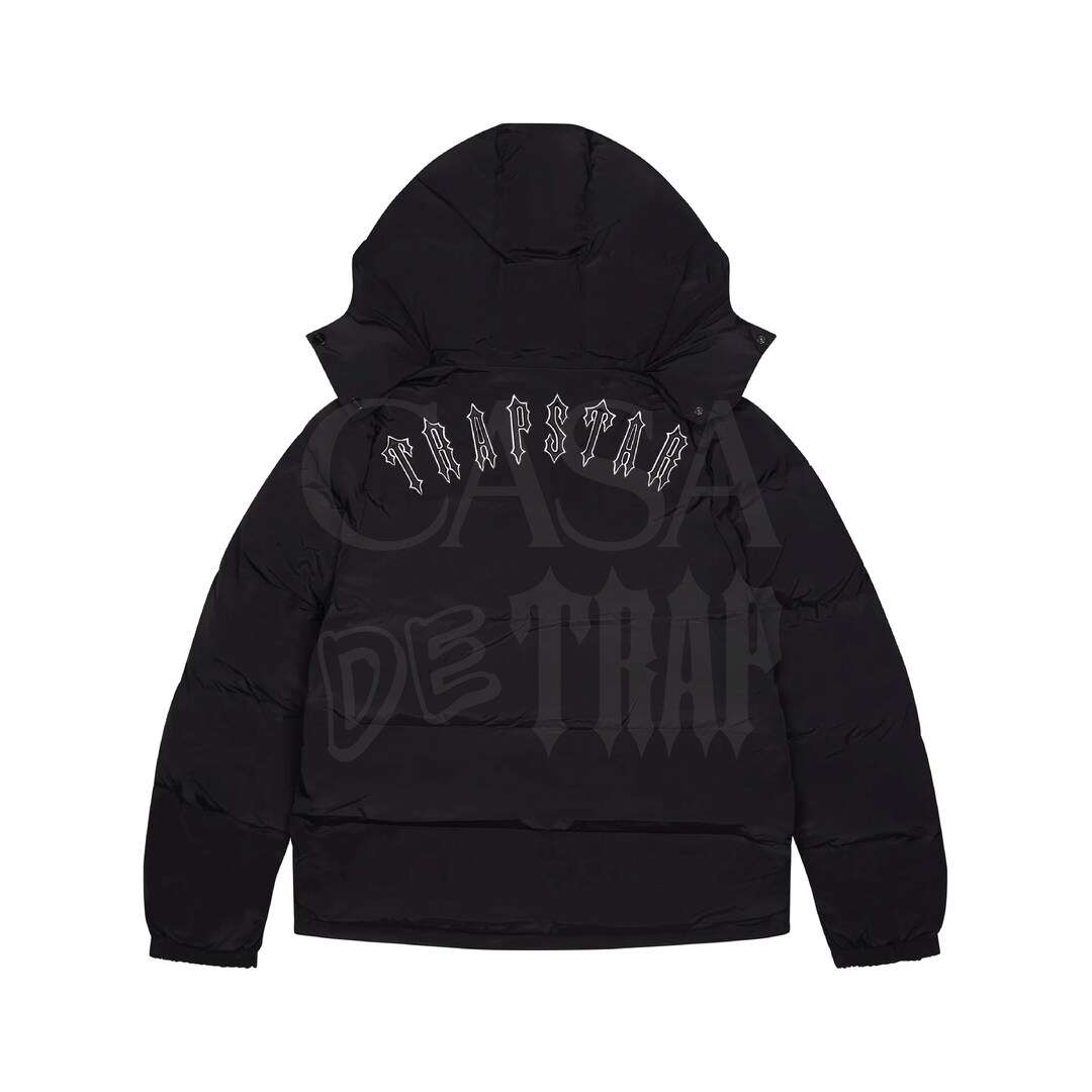 Trapstar Puffer Jacket Irongate Black Detachable Hooded Etsy