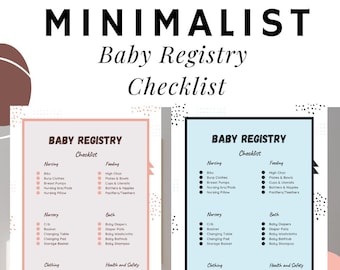 Minimalist Baby Registry Checklist Printable (PDF)