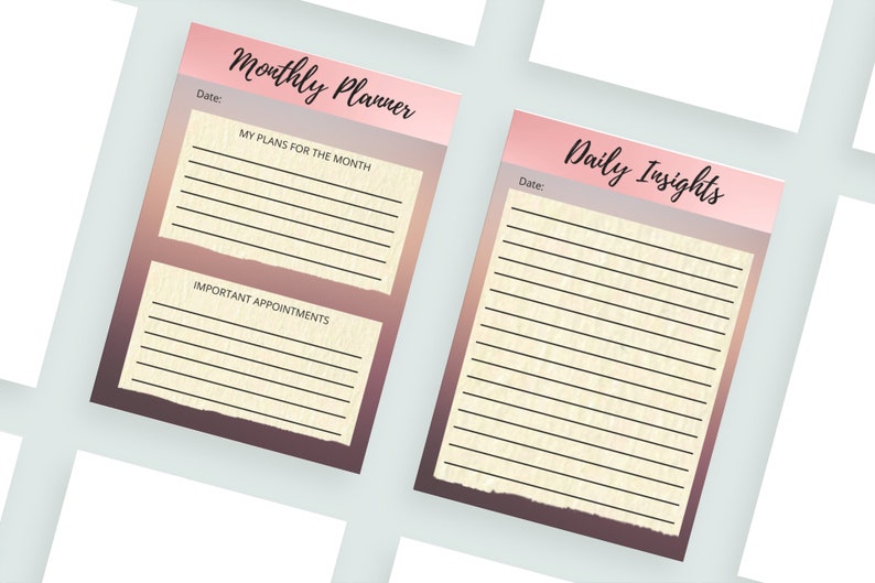 3-in-1 Daily Weekly Monthly Printable Planner (digital Download) - Etsy