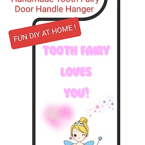 Appendiabiti per maniglia della porta della fatina dei denti fatto a mano - regalo personalizzabile per la perdita dei denti dei bambini/lavoretto fai da te della fatina dei denti/regalo della fatina dei denti