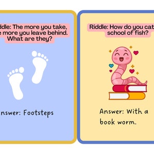 Flashcard On Riddle Riddles Flash Cards for Kids: Fun Learning, Montessori (PDF) - Etsy