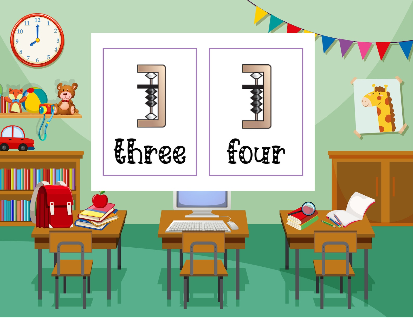 Abacus Soroban Counting Flash Cards, Printable Math Activity, Early ...