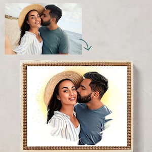 Selfie Cartoon Portrait From Photo, Wedding, Anniversary, Wife, Husband,Boyfriend, Engagement Personalized Gifts, digital Gifts