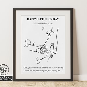 Un'opera d'arte unica e personalizzata per la festa del papà: una citazione sincera da parte di figli e moglie, un regalo perfetto per papà.