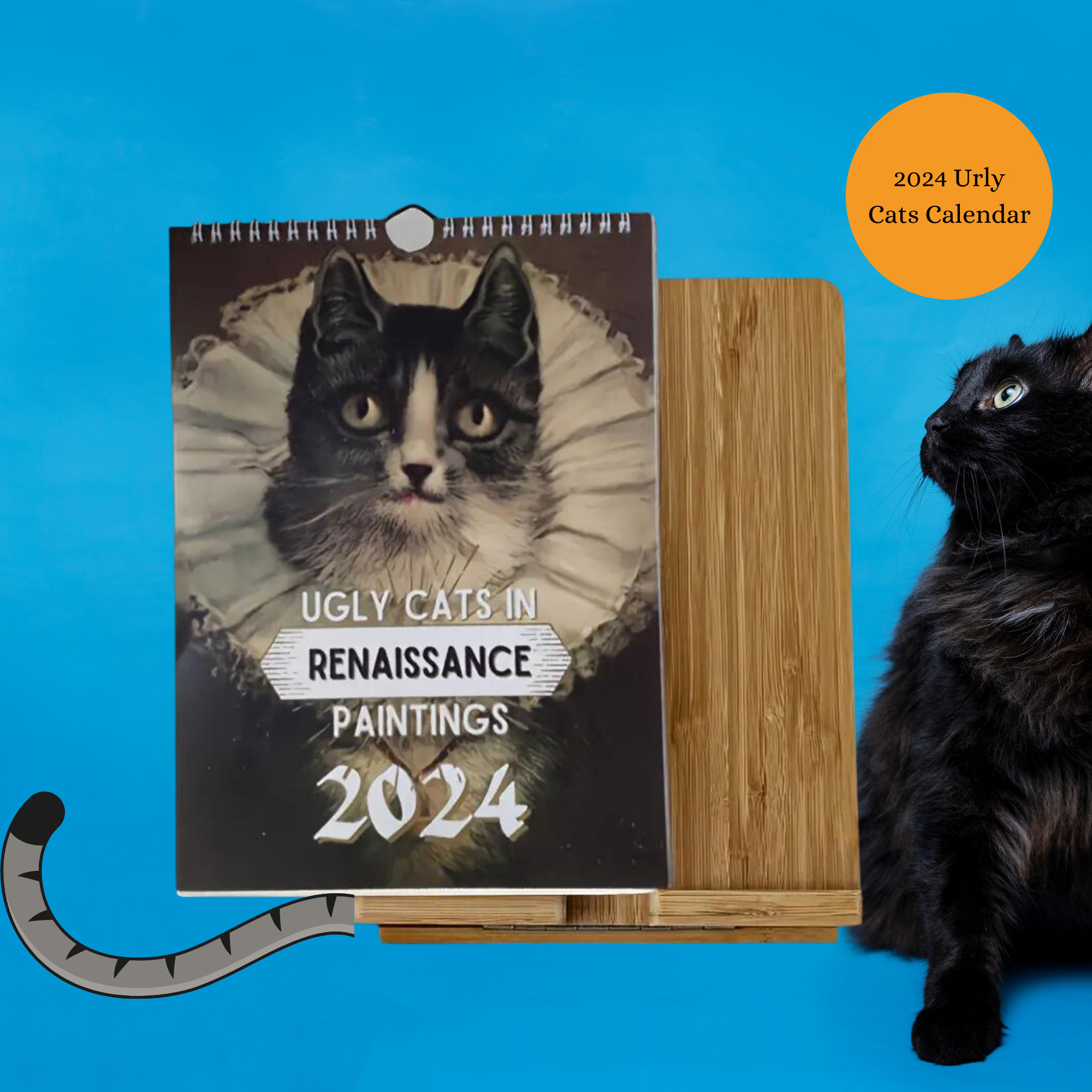 Calendrier mural 2024 avec chats médiévaux étranges, Calendrier chat  médiéval étrange 2024, Ugly Medieval Cats Calendar 2024, Calendrier  médiéval