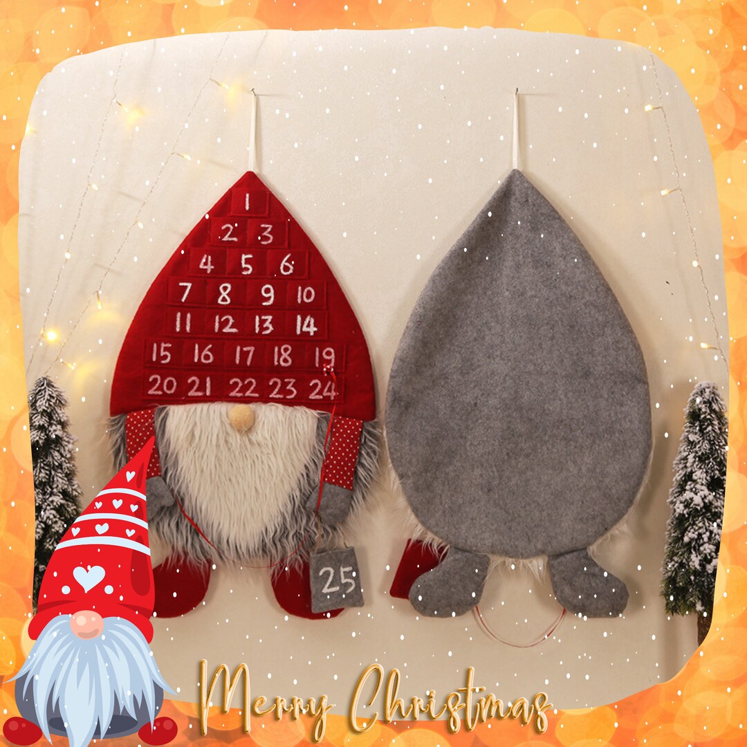 Christmas Gnome Advent Calendar Christmas Countdown Calendar Etsy