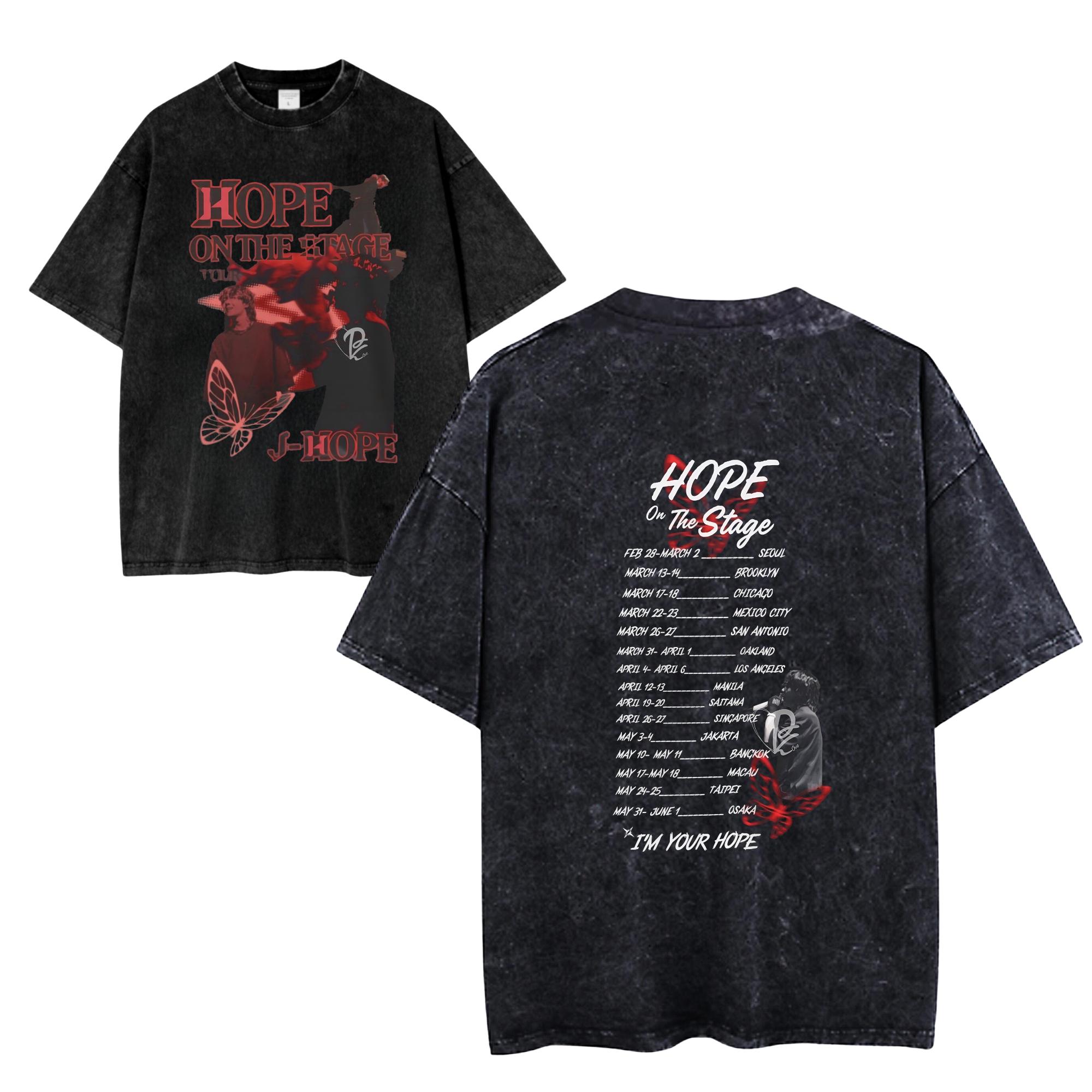 Discover J-Hope Hope On The Stage Tour Double Sided Mineral Wash shirt, Hope On The Street Shirt