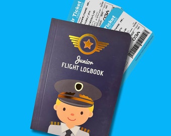 Flight Logbook for Boys "Yaeger" by Junior Frequent Flyer (U.S. Edition)