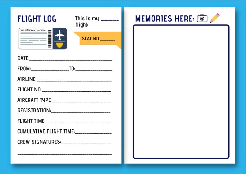 Flight Logbook for Boys by Junior Frequent Flyer 3rd Edition image 6