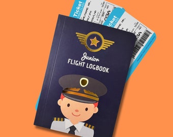 Flight Logbook for Boys "Lindbergh" by Junior Frequent Flyer (U.S. Edition)