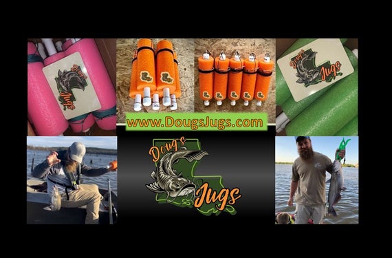 Doug's Jugs Five Orange Custom Fishing Jugs Fishing Noodles Custom Cat  Fishing Noodles Gifts for Dad Christmas Gifts for Husband 