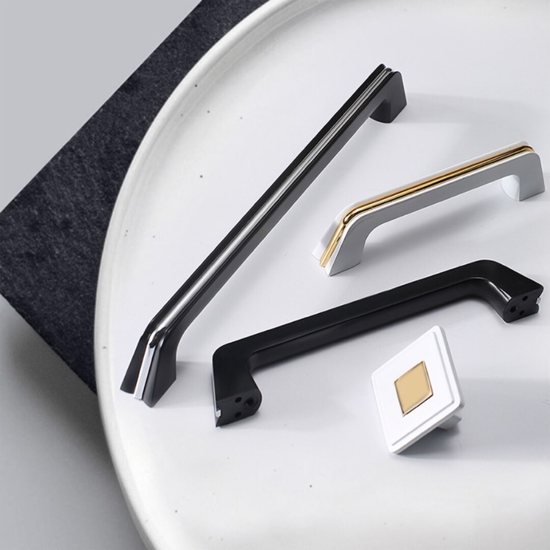 3.75 5 7.56 Black White Kitchen Pulls Modern Drawer Pulls Ikea