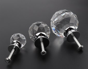 0.8 « 1.2 « 1.6 » Glass Crystal Ball Drawer Knobs Tire Glass Cabinet Knobs Tire Dress Knobs Tire Cabinet Hardware 20 30 40mm HW705