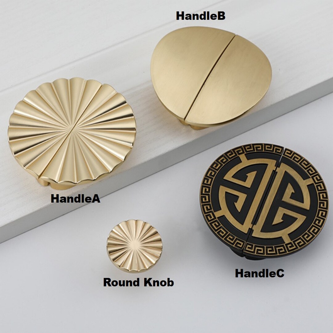 2.5 Asian Drawer Pulls Semicircle Door Handle Etsy