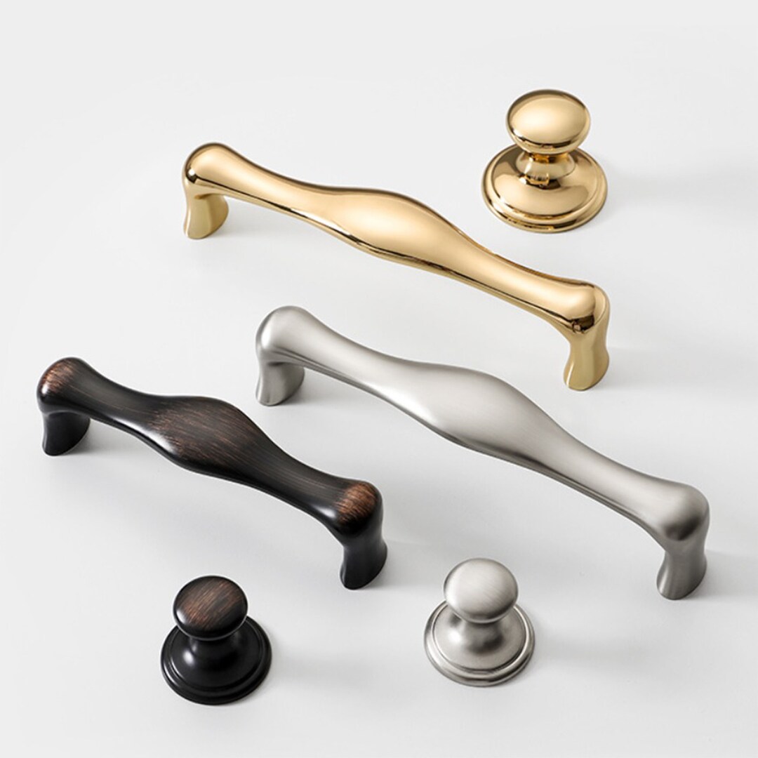 3.75 5 Modern Door Pulls Wardrobe Handles Gold Kitchen Drawer