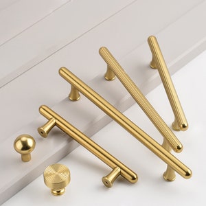 3.75 5 6.3 10 16.4 Long Gold Black Knurling Wardrobe Cabinet Pulls Handles Modern Drawer Pulls Handles Gold Cabinet hardware hw962 image 8