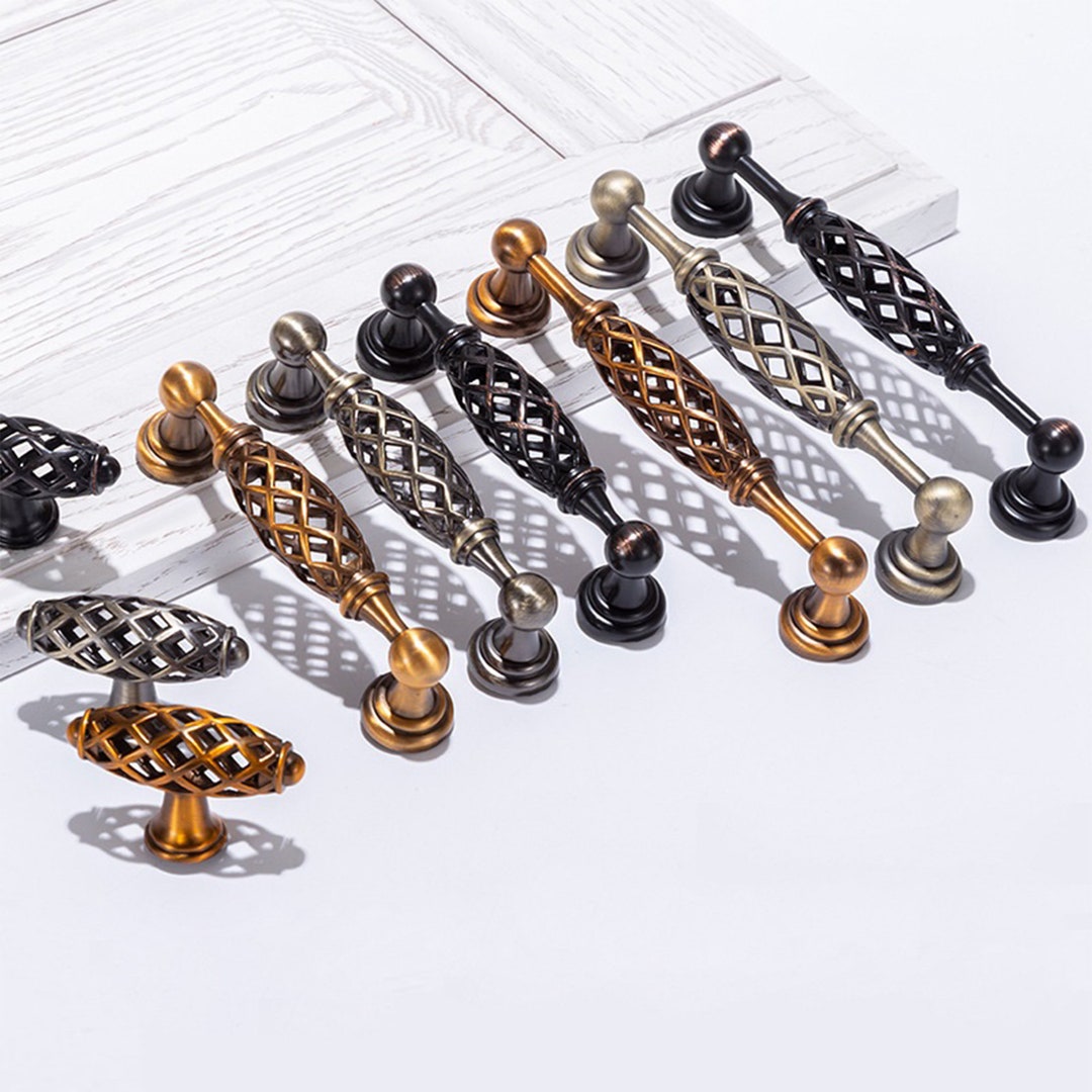 3.75 5 Bronze Vintage Bird Cage Cabinet Pulls Handles Wardrobe Drawer ...