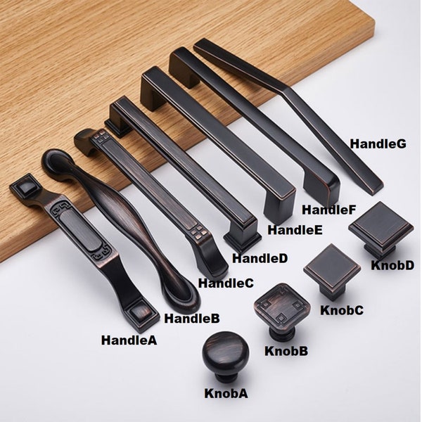 3.75" 5" 6.3" 7.56" 8.8" 12.6"  Oil Rubbed Bronze Cabinet Pulls Kitchen Drawer Pulls Cupboard Handles Dresser Handles Cabinet Hardware HW286