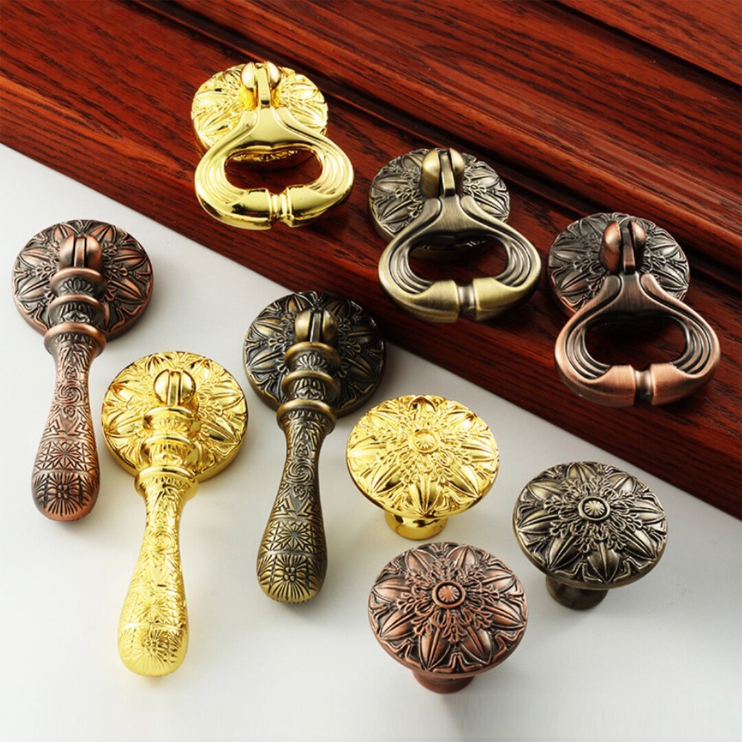 European Style Door Pull Handles Vintage Cupboard Door Pulls