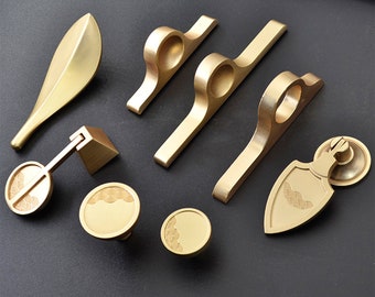 Gold Pulls Collection Cupboard Modern Cabinet door  Door Pulls Knobs Kitchen Drawer Knobs Pulls Dresser Pulls Knobs Cabinet Hardware HW1253