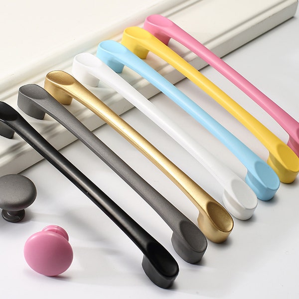 3.75" 5" Colorful Kids Room Cupboard Handles Children's Room Drawer Pulls Cabinet Knobs Pulls Dresser Pulls Cabinet Hardware 96 128mm HW157