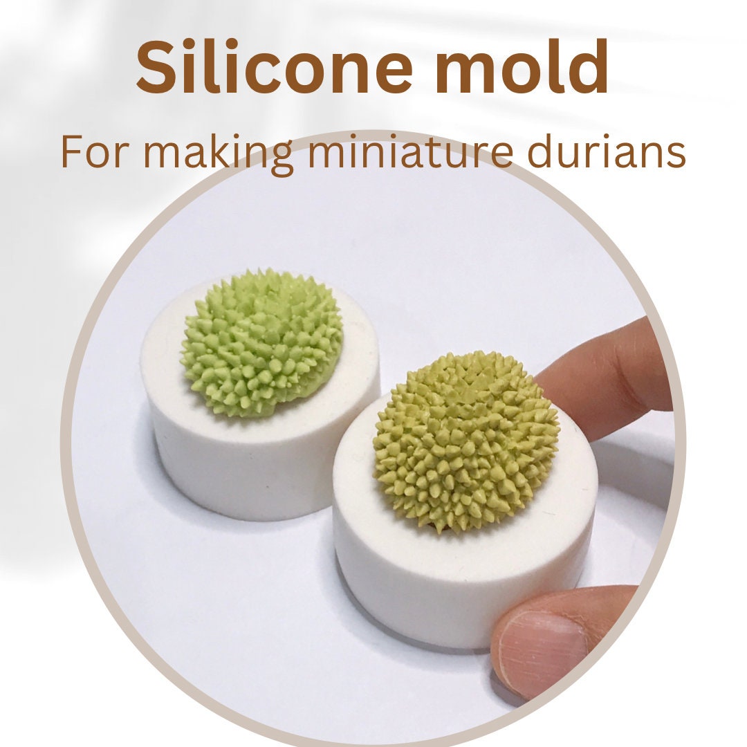 Silicone Mold for Sculpting Miniature Durians. Tutorial How to Make