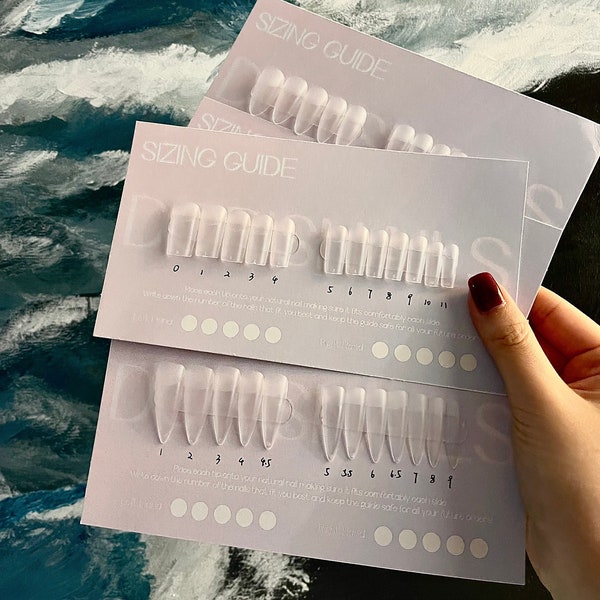 Nail Sizing Kit-Press on Nails Find Your Sizes Before Ordering For Perfect Natural Fit Accurately-Sample Nail Must have essential nail kit