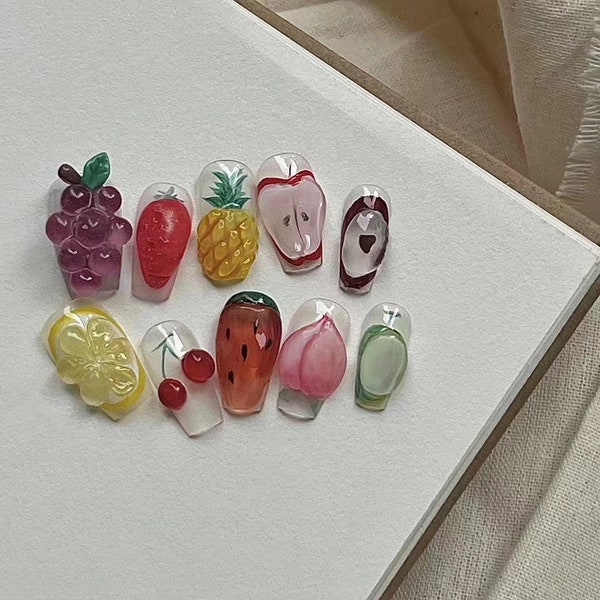 Cute Fake Nails - Etsy