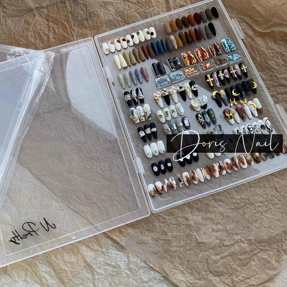 12PCS Press on Nails Storage Boxes Kalolary Anti-dust Empty Nail Display  Box with 50PCS Nail Tips Display Holder & Double-side Tapes Acrylic False  Nails Container for Salon Home Nail Storage Supplies