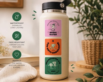 Retro Faith Based Sticker Bundle | Christian Waterproof Vinyl Stickers for Water Bottles & Journals